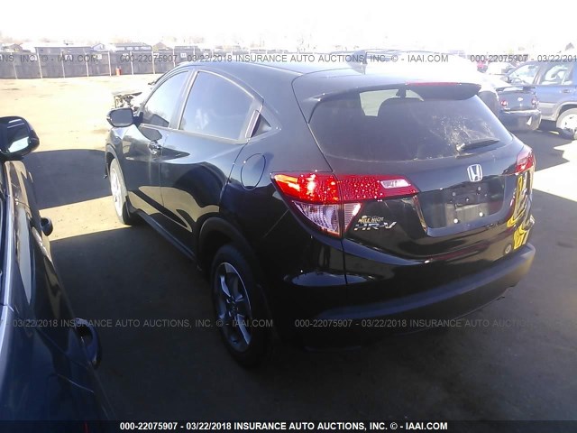 3CZRU6H53HM725447 - 2017 HONDA HR-V EX BLACK photo 3