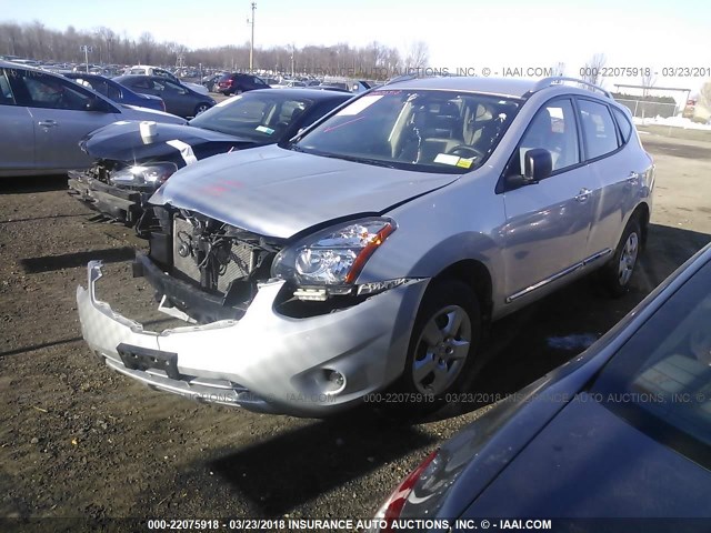 JN8AS5MV5FW260373 - 2015 NISSAN ROGUE SELECT S SILVER photo 2