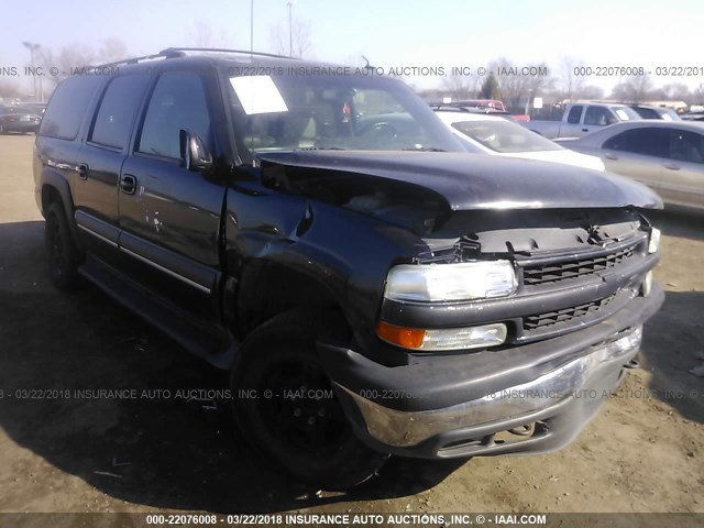 1GNEC16Z72J318033 - 2002 CHEVROLET SUBURBAN C1500 BLACK photo 1