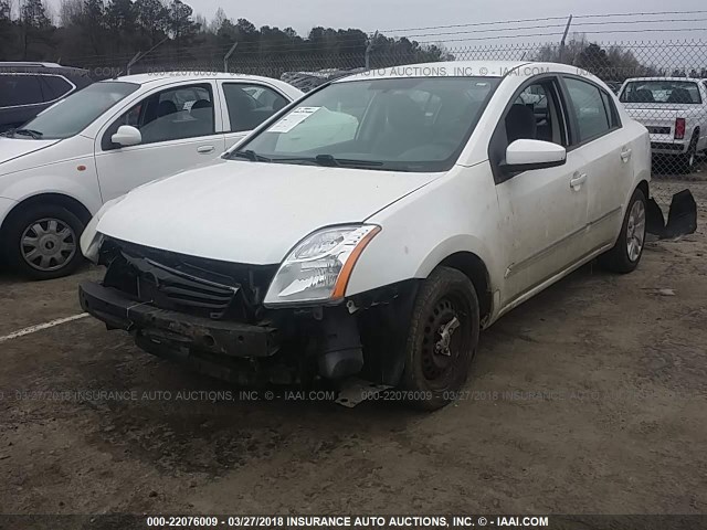 3N1AB6AP0AL649396 - 2010 NISSAN SENTRA 2.0/2.0S/SR/2.0SL WHITE photo 2