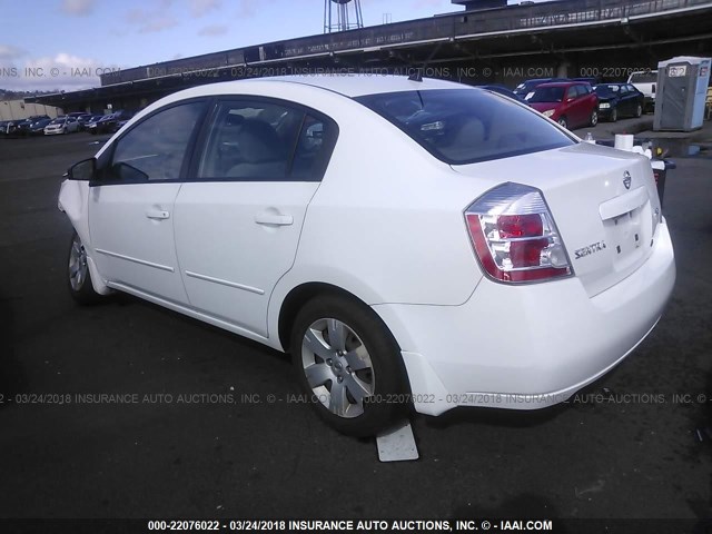 3N1AB61E27L702381 - 2007 NISSAN SENTRA 2.0/2.0S/2.0SL WHITE photo 3