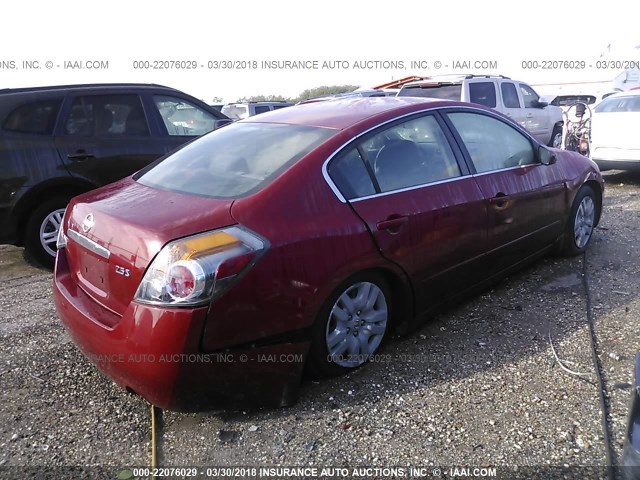 1N4AL21E08C127607 - 2008 NISSAN ALTIMA 2.5/2.5S MAROON photo 4