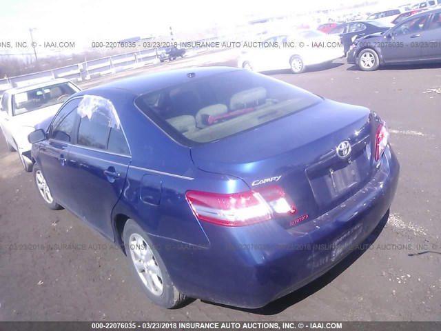 4T1BF3EK5AU556815 - 2010 TOYOTA CAMRY SE/LE/XLE BLUE photo 3