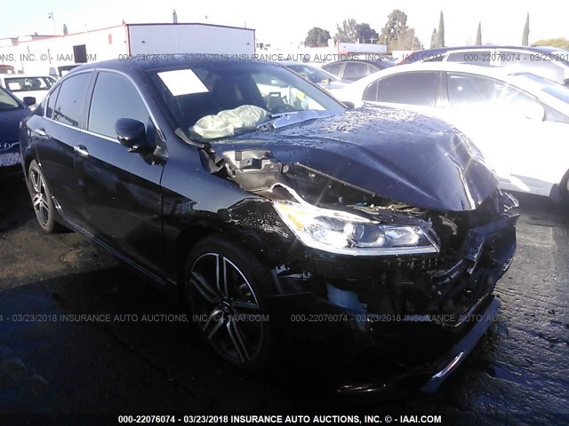1HGCR2F55HA083420 - 2017 HONDA ACCORD SPORT შავი ფოტო 1