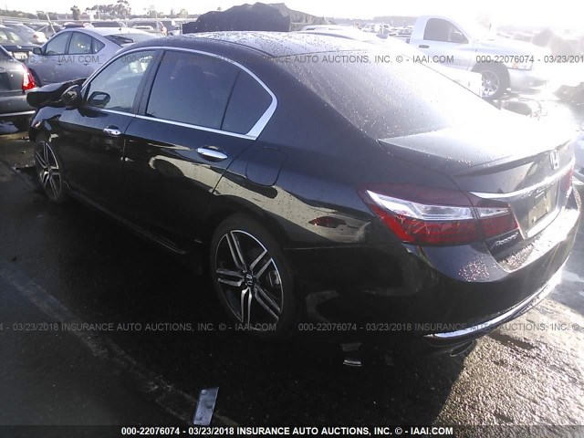 1HGCR2F55HA083420 - 2017 HONDA ACCORD SPORT შავი ფოტო 3