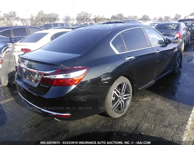 1HGCR2F55HA083420 - 2017 HONDA ACCORD SPORT შავი ფოტო 4