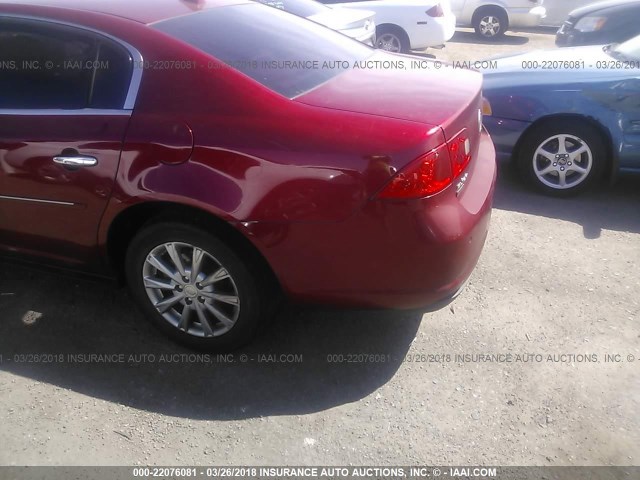 1G4HC5EM2BU105696 - 2011 BUICK LUCERNE CXL RED photo 6