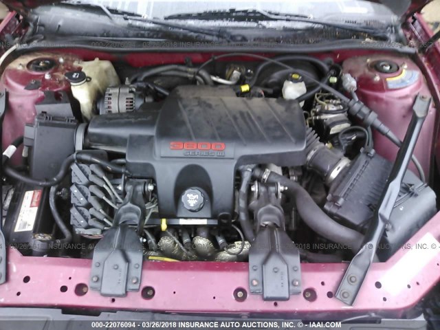 2G2WR524041203630 - 2004 PONTIAC GRAND PRIX GTP MAROON photo 10