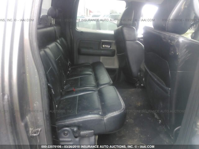 1FTPW14584KB60114 - 2004 FORD F150 SUPERCREW GRAY photo 8