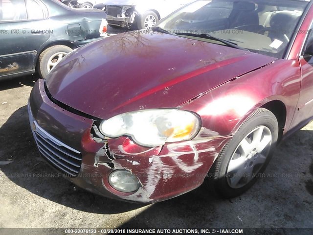 4C3AG42G45E037423 - 2005 CHRYSLER SEBRING RED photo 6