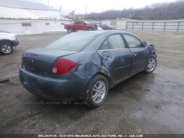 1G2ZG528454180607 - 2005 PONTIAC G6 BLUE photo 4