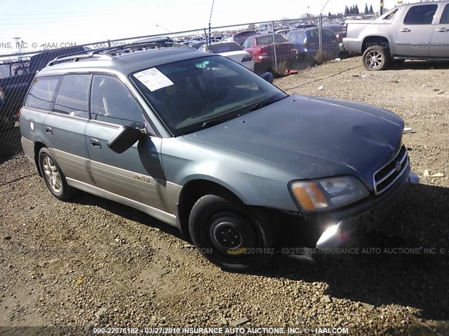 4S3BH665417601282 - 2001 SUBARU LEGACY OUTBACK GREEN photo 1