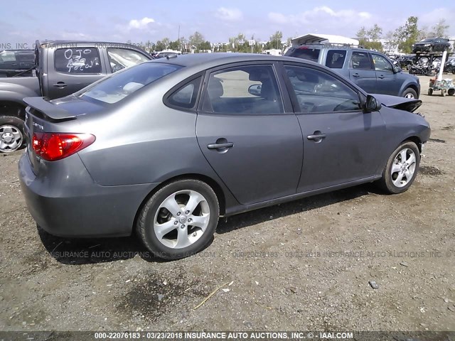 KMHDU46D58U298617 - 2008 HYUNDAI ELANTRA GLS/SE/LIMITED GRAY photo 4