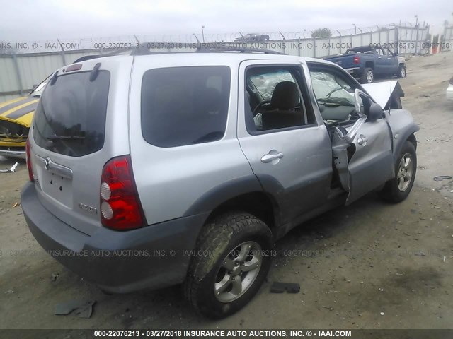 4F2YZ02Z55KM55569 - 2005 MAZDA TRIBUTE I SILVER photo 4