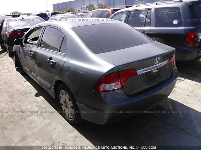 2HGFA1F32AH515725 - 2010 HONDA CIVIC VP GRAY photo 3