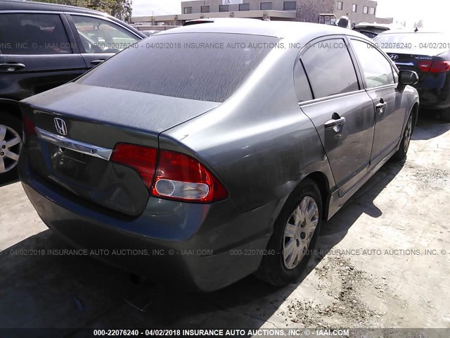 2HGFA1F32AH515725 - 2010 HONDA CIVIC VP GRAY photo 4