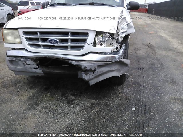 1FTYR14U91PA26276 - 2001 FORD RANGER SUPER CAB WHITE photo 6