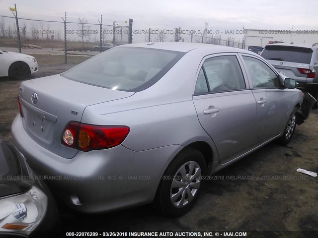 1NXBU4EE4AZ342663 - 2010 TOYOTA COROLLA S/LE/XLE SILVER photo 4