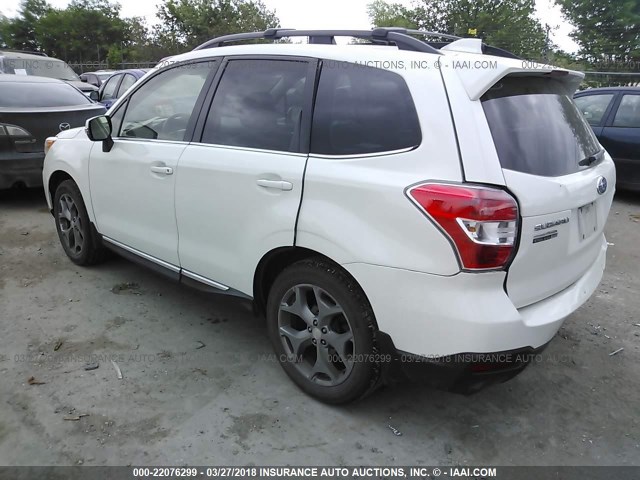 JF2SJAXC8GH504319 - 2016 SUBARU FORESTER 2.5I TOURING WHITE photo 3