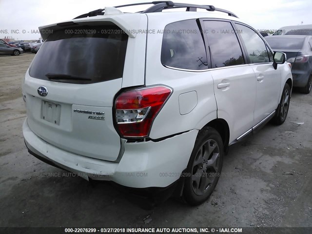 JF2SJAXC8GH504319 - 2016 SUBARU FORESTER 2.5I TOURING WHITE photo 4