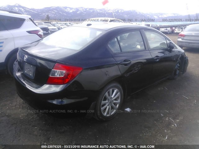 19XFB2F9XCE302185 - 2012 HONDA CIVIC EXL BLACK photo 4