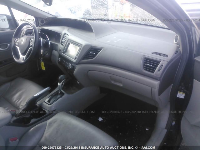 19XFB2F9XCE302185 - 2012 HONDA CIVIC EXL BLACK photo 5