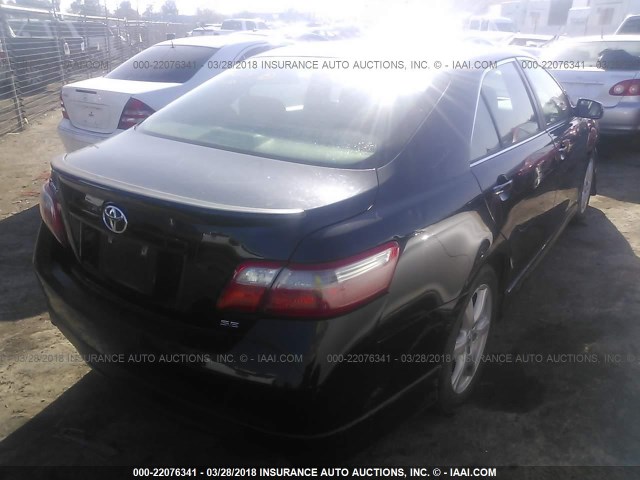 4T1BE46K18U788779 - 2008 TOYOTA CAMRY CE/LE/XLE/SE BLACK photo 4