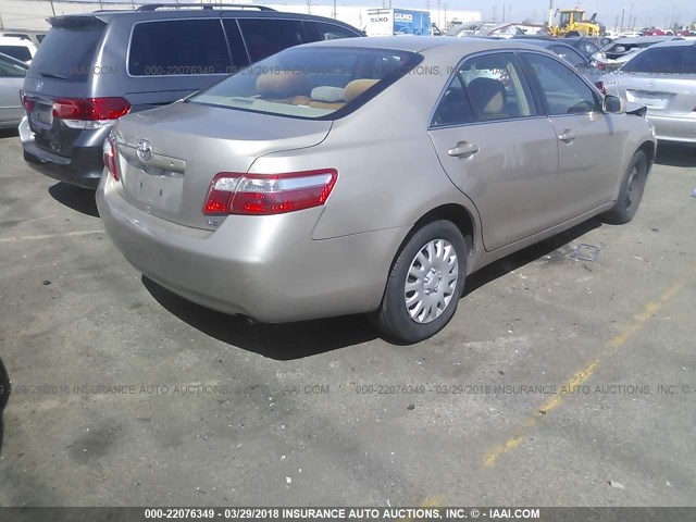 4T1BE46K48U730665 - 2008 TOYOTA CAMRY CE/LE/XLE/SE GOLD photo 4