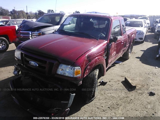 1FTZR15E26PA23061 - 2006 FORD RANGER SUPER CAB RED photo 2