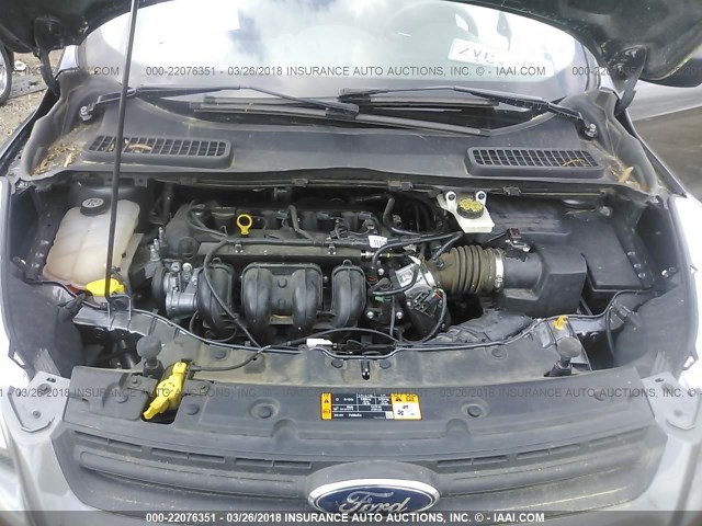 1FMCU0F77DUC44650 - 2013 FORD ESCAPE S GRAY photo 10