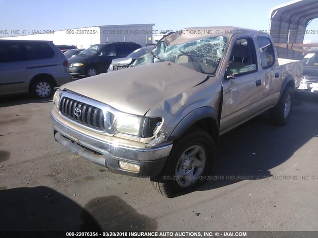 5TEGN92NX3Z165197 - 2003 TOYOTA TACOMA DOUBLE CAB PRERUNNER GOLD photo 2