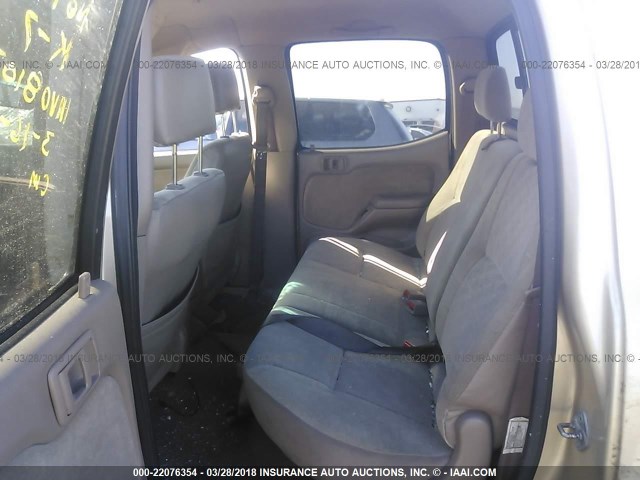 5TEGN92NX3Z165197 - 2003 TOYOTA TACOMA DOUBLE CAB PRERUNNER GOLD photo 8