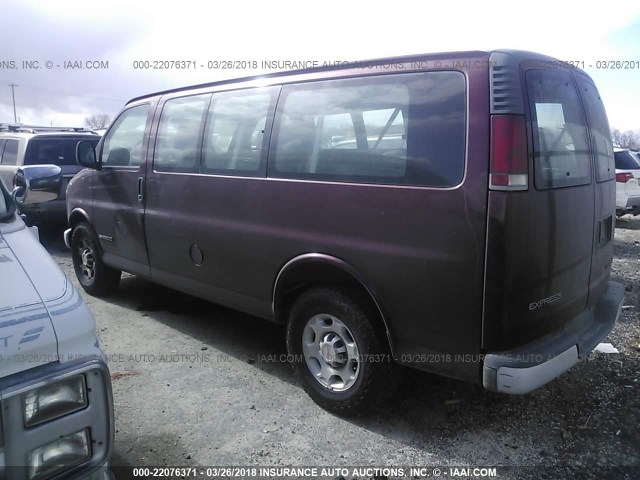 1GAGG25R0Y1117122 - 2000 CHEVROLET EXPRESS G2500  PURPLE photo 3