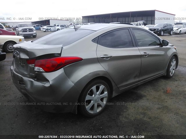 5NPDH4AE7DH279144 - 2013 HYUNDAI ELANTRA GLS/LIMITED GOLD photo 4