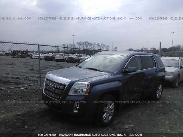 2GKALMEK3C6103930 - 2012 GMC TERRAIN SLE BLUE photo 2