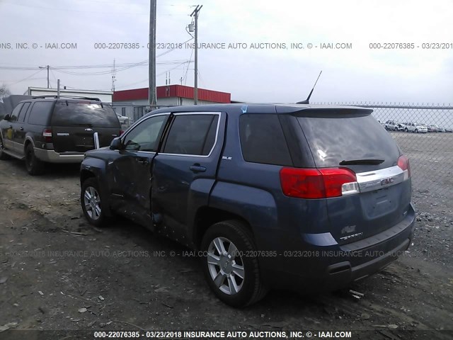 2GKALMEK3C6103930 - 2012 GMC TERRAIN SLE BLUE photo 3