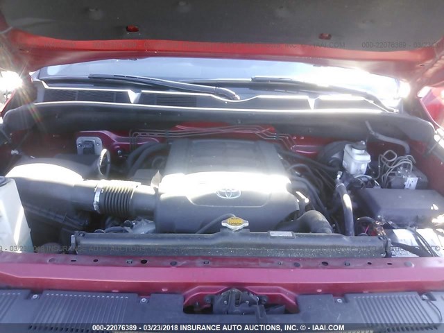 5TFRY5F10EX162173 - 2014 TOYOTA TUNDRA DOUBLE CAB SR/SR5 RED photo 10