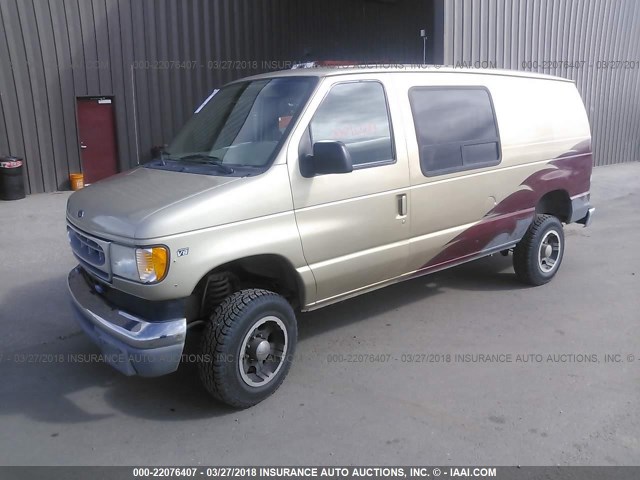 1FDPE24L4YHA19045 - 2000 FORD ECONOLINE E250 VAN GOLD photo 2