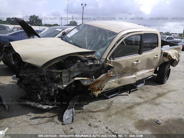 5TFCZ5AN6HX082345 - 2017 TOYOTA TACOMA DBL CAB/SR/TRDSPT/OR/PRO თაფლისფერი ფოტო 2