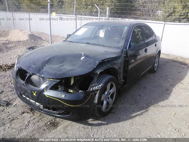 WBANV93548CW56387 - 2008 BMW 535 XI BLACK photo 2