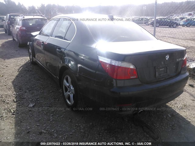 WBANV93548CW56387 - 2008 BMW 535 XI BLACK photo 3