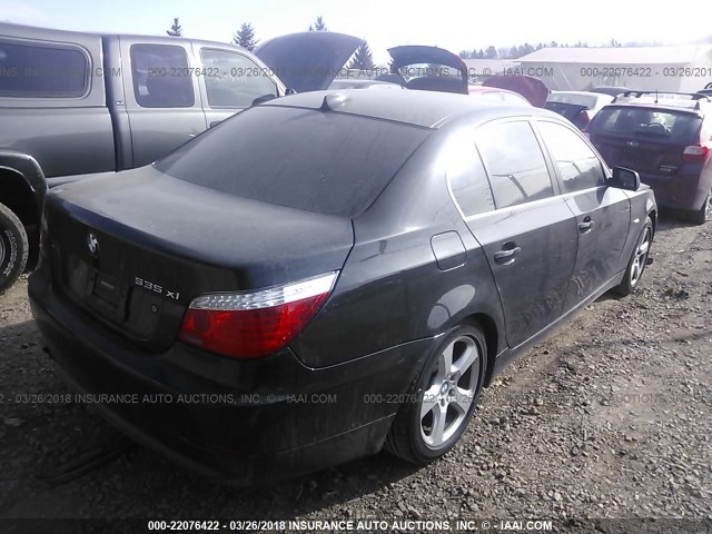 WBANV93548CW56387 - 2008 BMW 535 XI Czarny zdjęcie 4