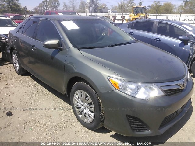 4T4BF1FK6DR322227 - 2013 TOYOTA CAMRY L/SE/LE/XLE GREEN photo 1