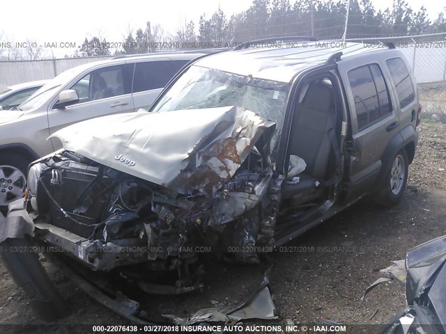 1J4GK48K77W544048 - 2007 JEEP LIBERTY SPORT 金色 照片 2