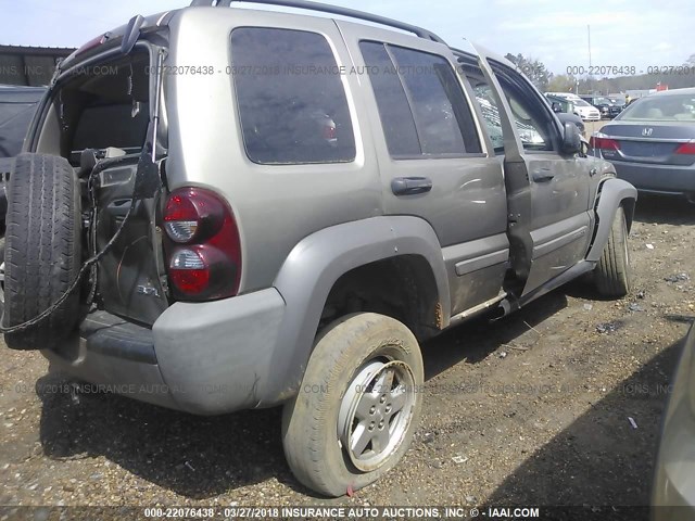 1J4GK48K77W544048 - 2007 JEEP LIBERTY SPORT 金色 照片 4
