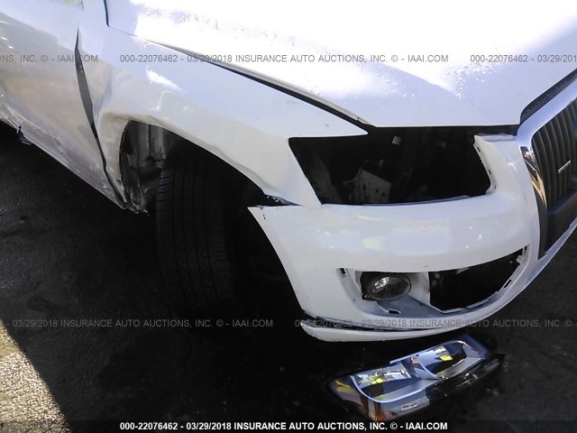 WA1CFAFP6CA001023 - 2012 AUDI Q5 PREMIUM WHITE photo 6