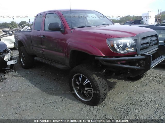 5TETU62N26Z213148 - 2006 TOYOTA TACOMA PRERUNNER ACCESS CAB RED photo 1