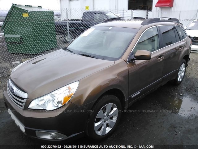 4S4BRBJC7B3378428 - 2011 SUBARU OUTBACK 2.5I LIMITED BROWN photo 2