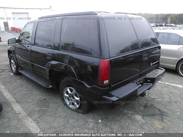 1GYEK13R6YR148252 - 2000 CADILLAC ESCALADE BLACK photo 3