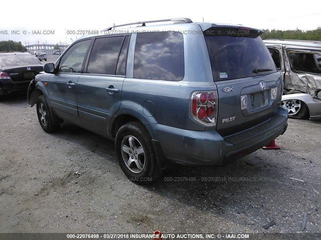 5FNYF18497B033248 - 2007 HONDA PILOT EX 蓝色 照片 3